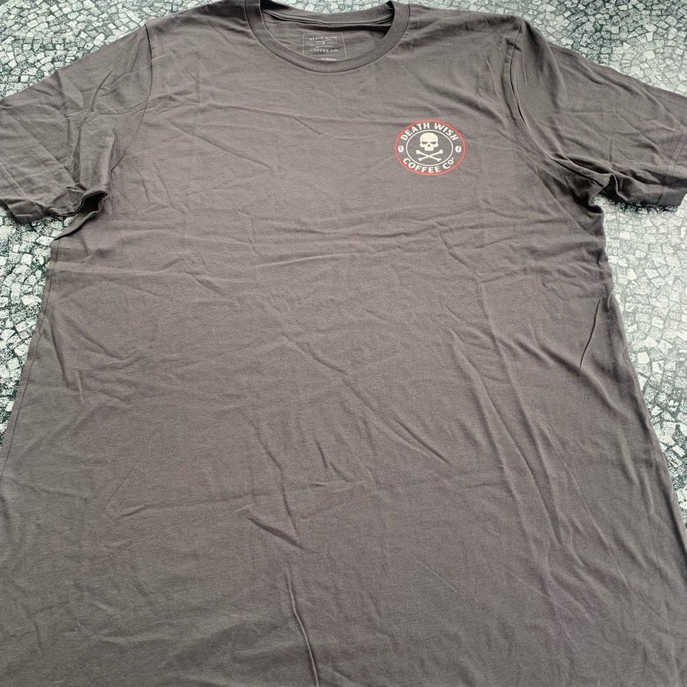 Death wish Deathwish coffee co XL cotton gray T shirt